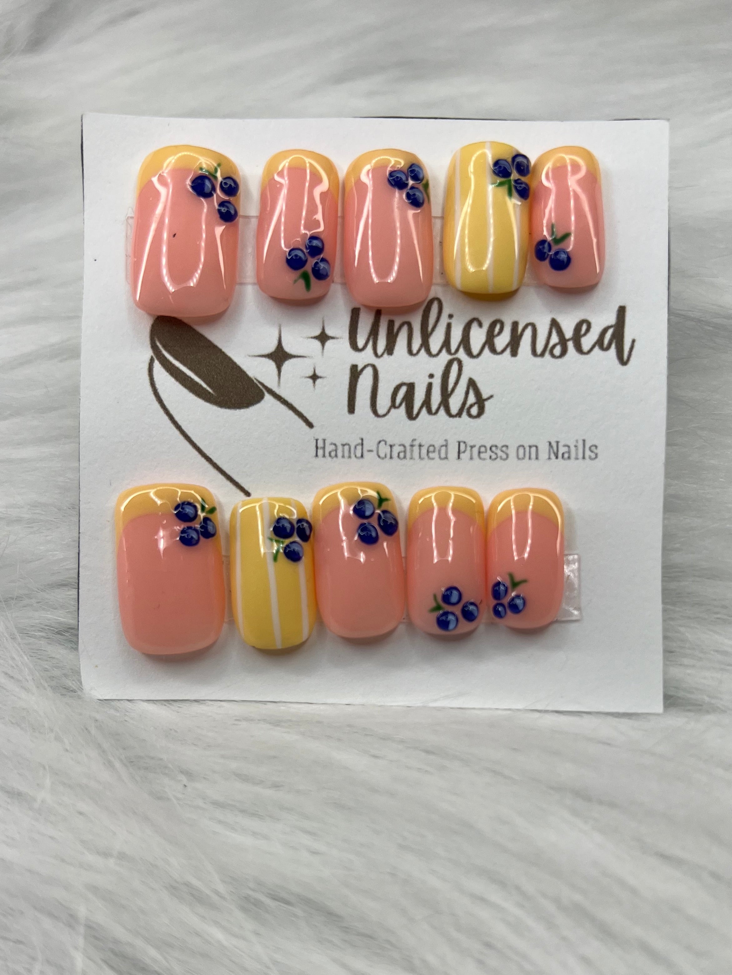 Yellow Blueberry Nails
