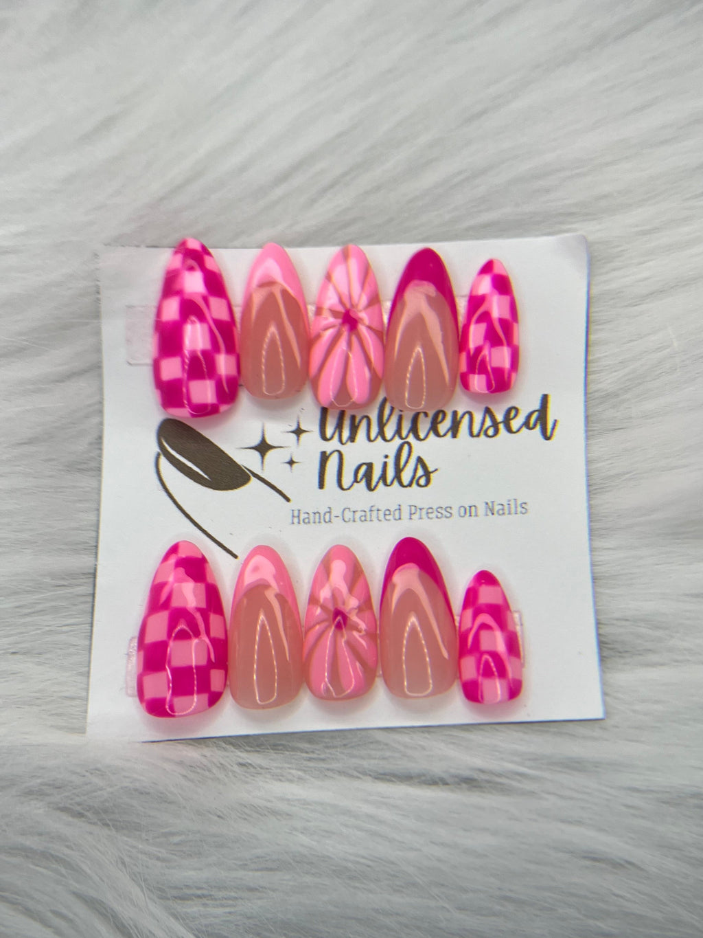 Pink Checkered & Flower